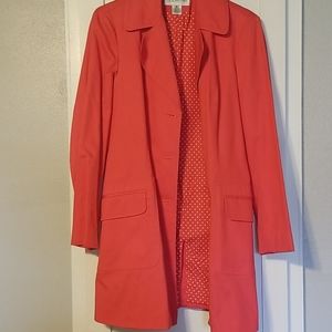 Gorgeous Jones New York Trench coat Coral